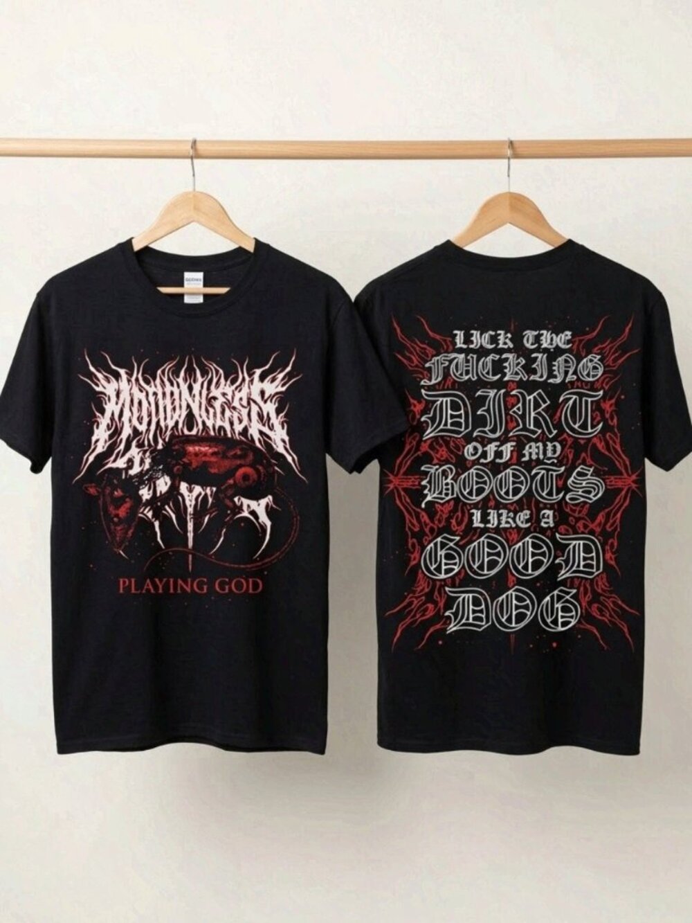 Motionless In White MIW The Sweat And Blood Tour 2026 Merch Playing God Reprint